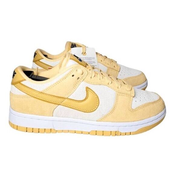NWT Nike Dunk Low LX 'Gold Suede' Sneakers Size 6.5 - Picture 3 of 8